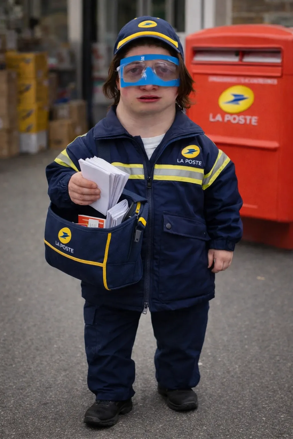 Mike, lors de sa première journée de livraison.